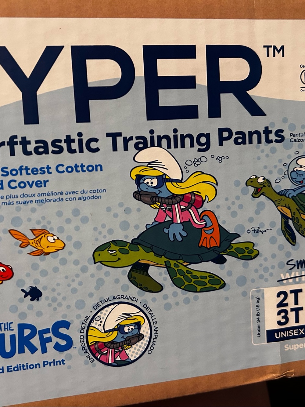 Hyper Kids Training Pants - Blue Smurfs Print (Unbranded)